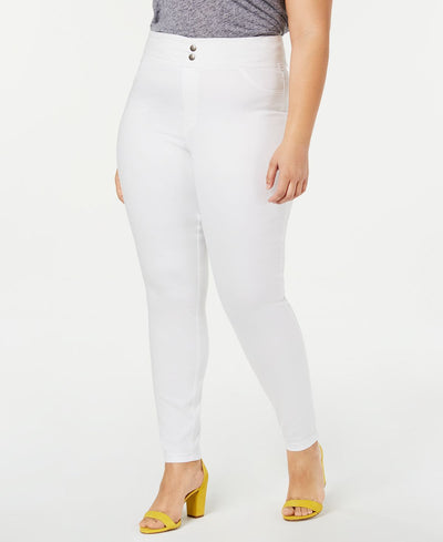 Hue plus Original Smooth Denim Leggings White