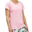 Hue scoop Neck Short Sleeve Pajama T-shirt Cameo Pink