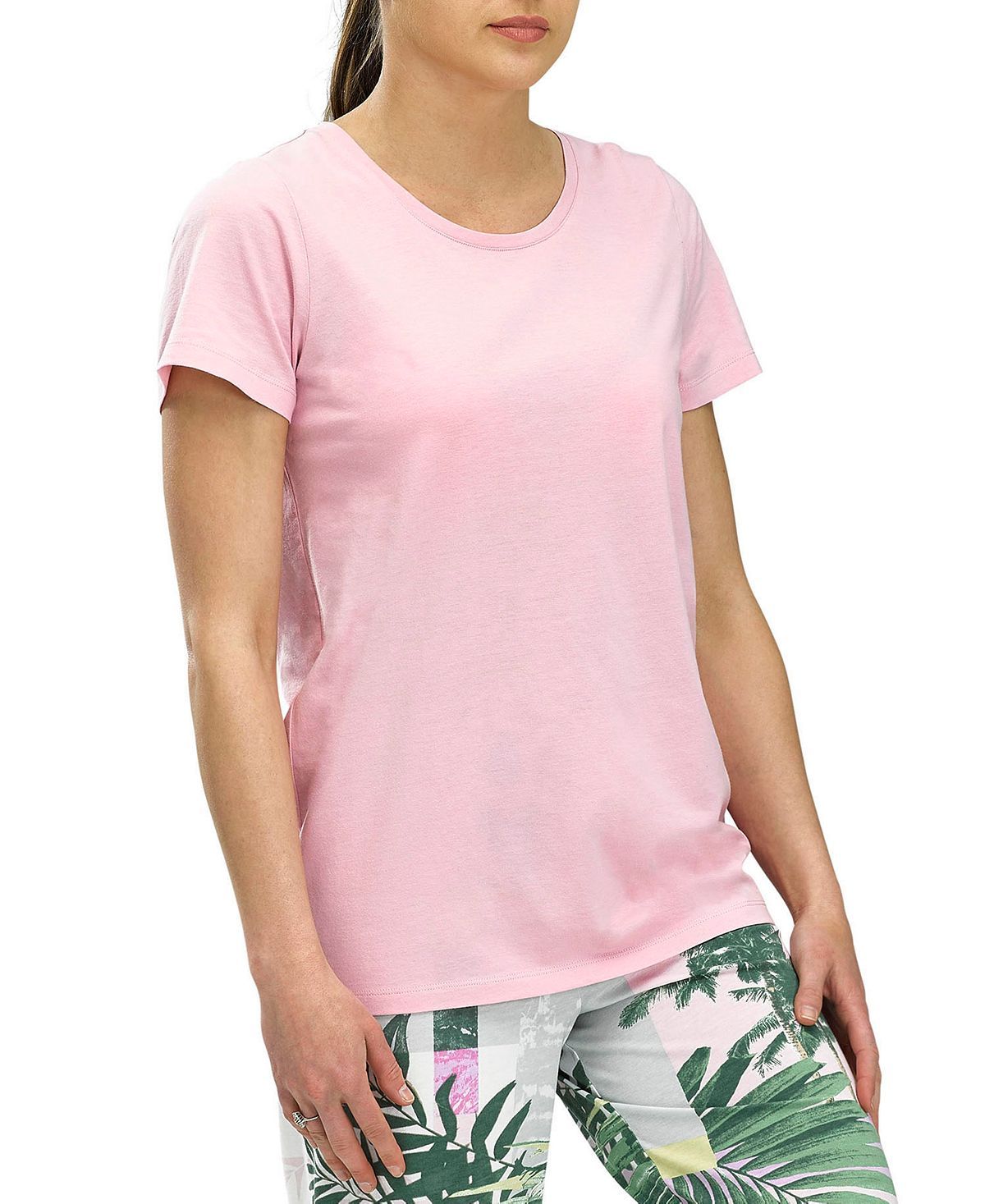 Hue scoop Neck Short Sleeve Pajama T-shirt Cameo Pink