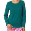 Hue solid Long-sleeve Pajama T-shirt Rain Forest