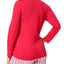 Hue solid Long-sleeve V-neck Pajama Top Cupid