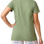 Hue solid Short Sleeve Round Neck Sleep T-shirt Olivine