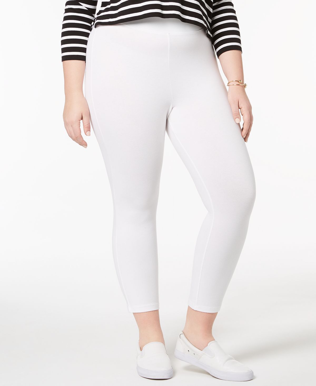 Hue wo Plus Capri Leggings White