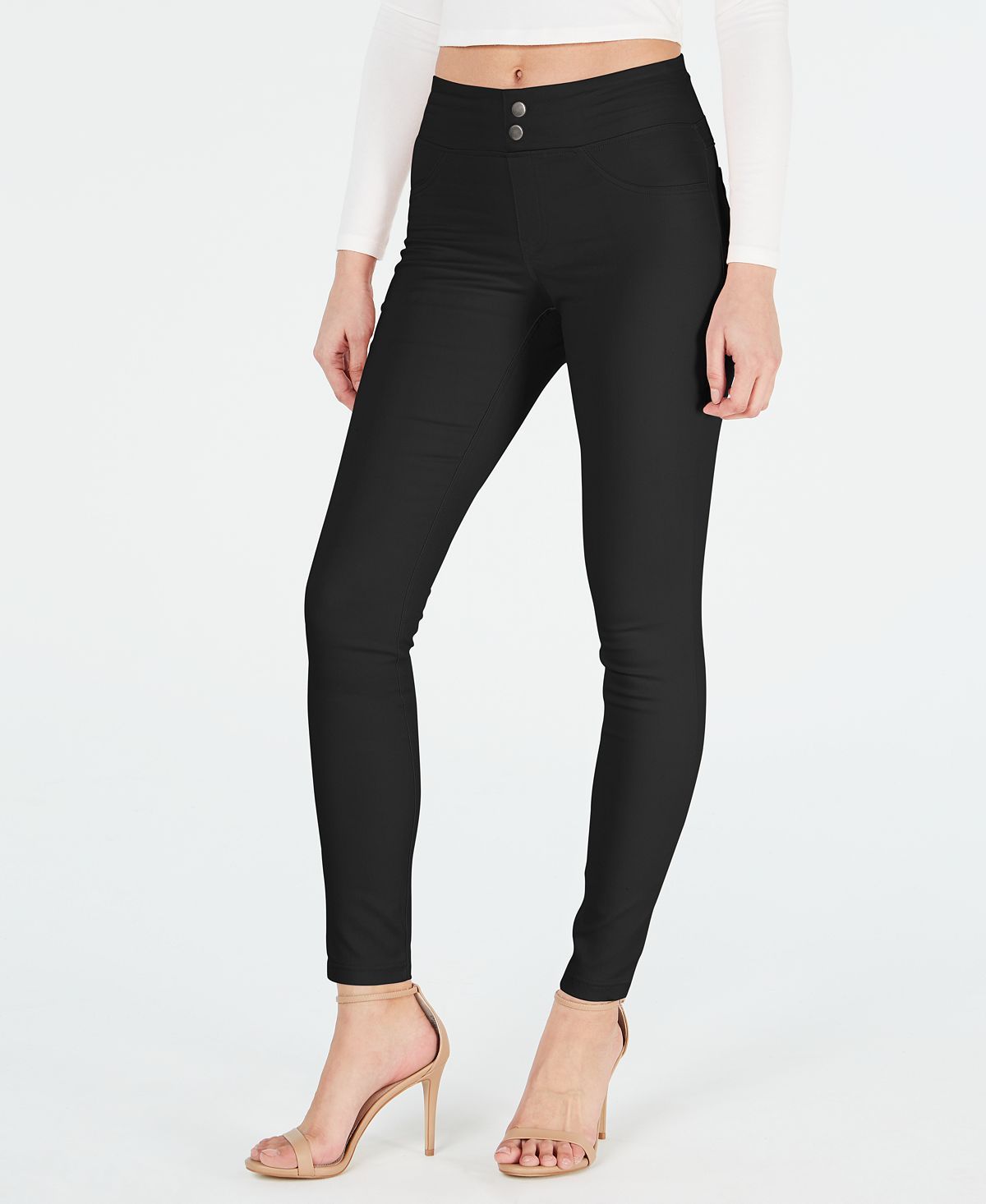 Hue women’s Original Smoothing Denim Leggings Created For Macy’s Black