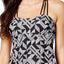 Hula Honey Maze Muse Halter Tankini Top in Black/White