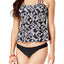 Hula Honey Maze Muse Halter Tankini Top in Black/White