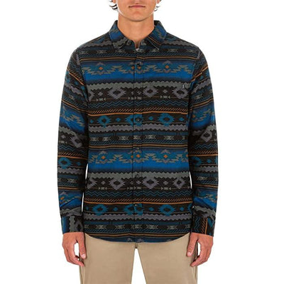 Hurley Portland Flannel Long Sleeve Blue