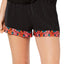 INC International Concepts Embroidered Satin Short in Deep Black