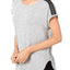 INC International Concepts Metallic Trim Lounge Tee in Hacci Medium Grey