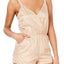 INC International Concepts Printed Jacquard Romper in Nude Leopard