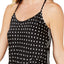 INC International Concepts Satin Tuxedo Stripe Camisole in Black Polka Dot