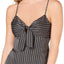 INC International Concepts Striped Satin Lounge Tank in Black