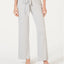 INC International Concepts Ultra Soft Knit Ruching Pajama Pant in Pearl Grey Heather