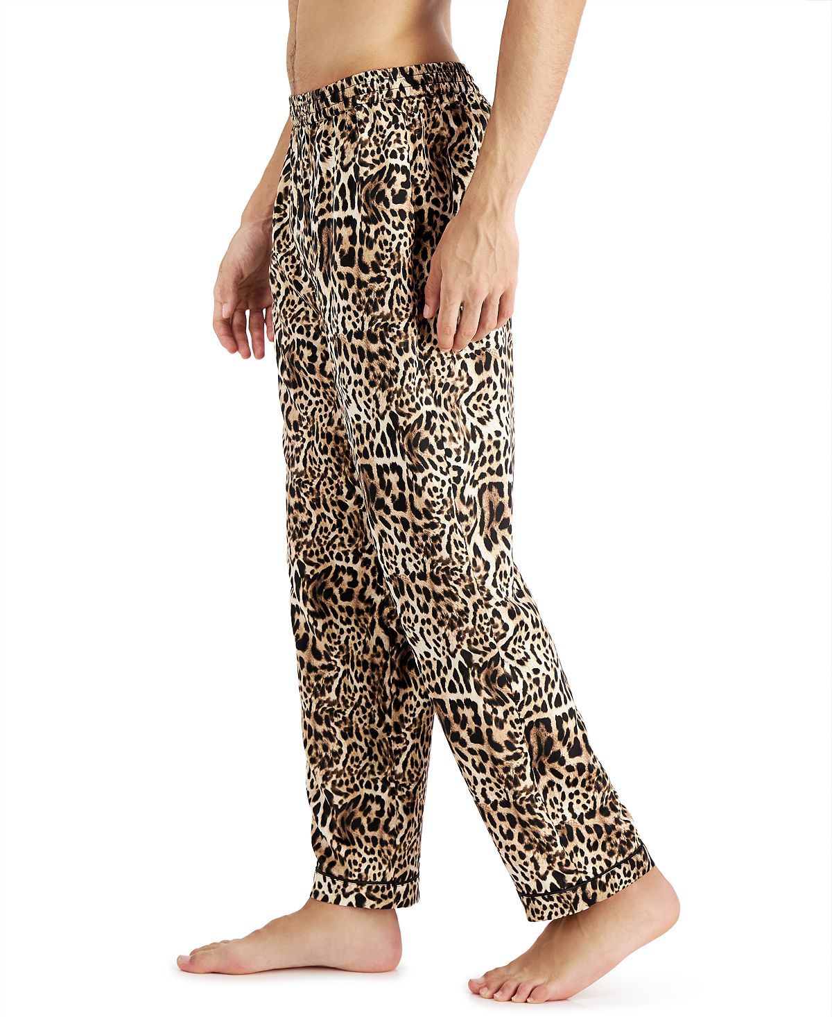 Inc International Concepts Cheetah-print Satin Pajama Pants Animal Print