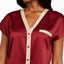 Inc International Concepts I.n.c. Metallic-trim Matte Satin Pajama Set Cherry Pie