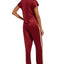 Inc International Concepts I.n.c. Metallic-trim Matte Satin Pajama Set Cherry Pie