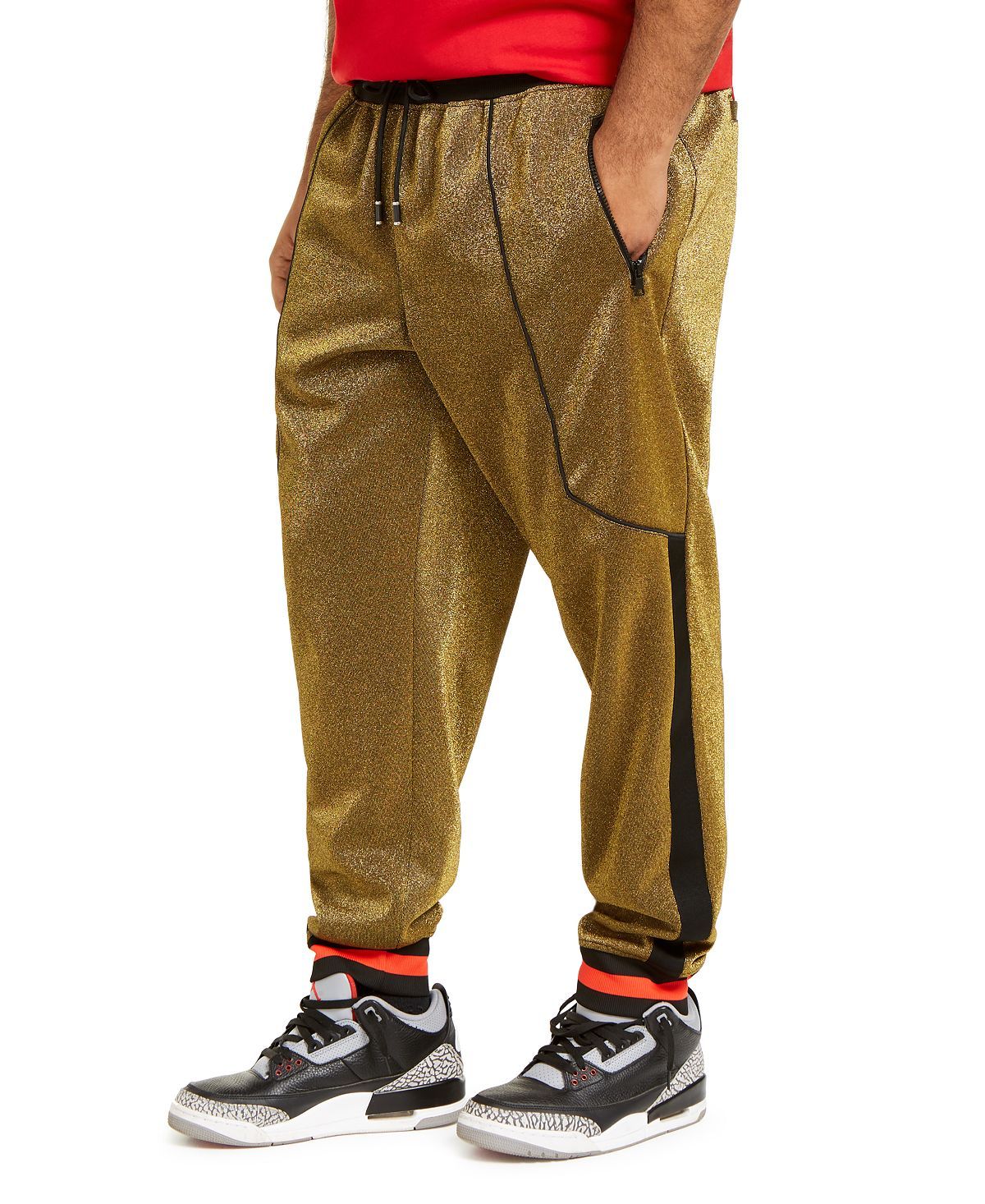 Inc International Concepts Inc Big & Tall Metallic Jogger Pants Inc Gold