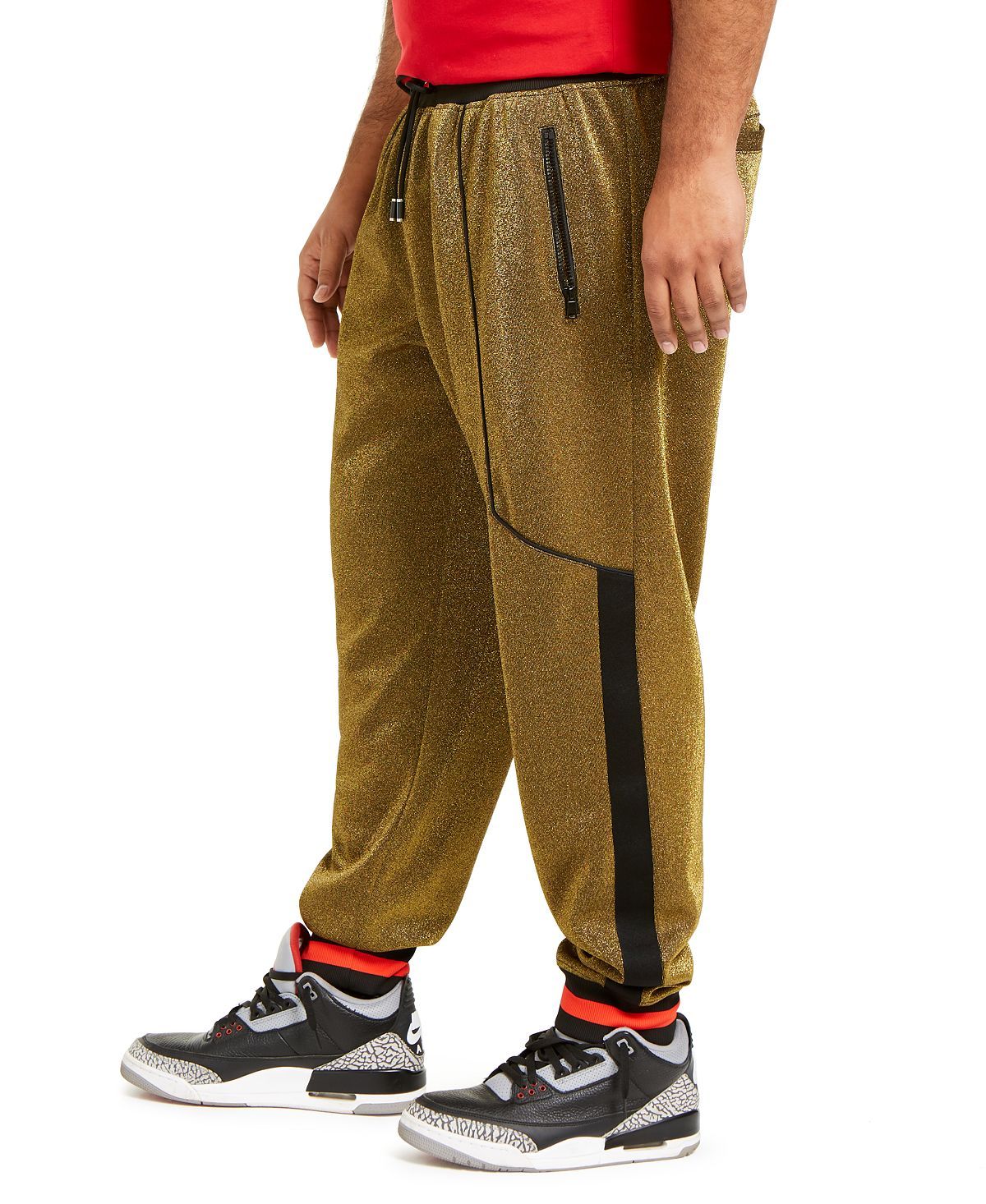 Inc International Concepts Inc Big & Tall Metallic Jogger Pants Inc Gold