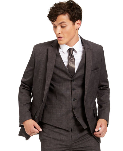 Inc International Concepts Inc Slim-fit Crosshatch Suit Jacket Charcoal Combo