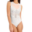 Inc International Concepts Wo Cupped Swiss Dot Thong Bodysuit Washed White