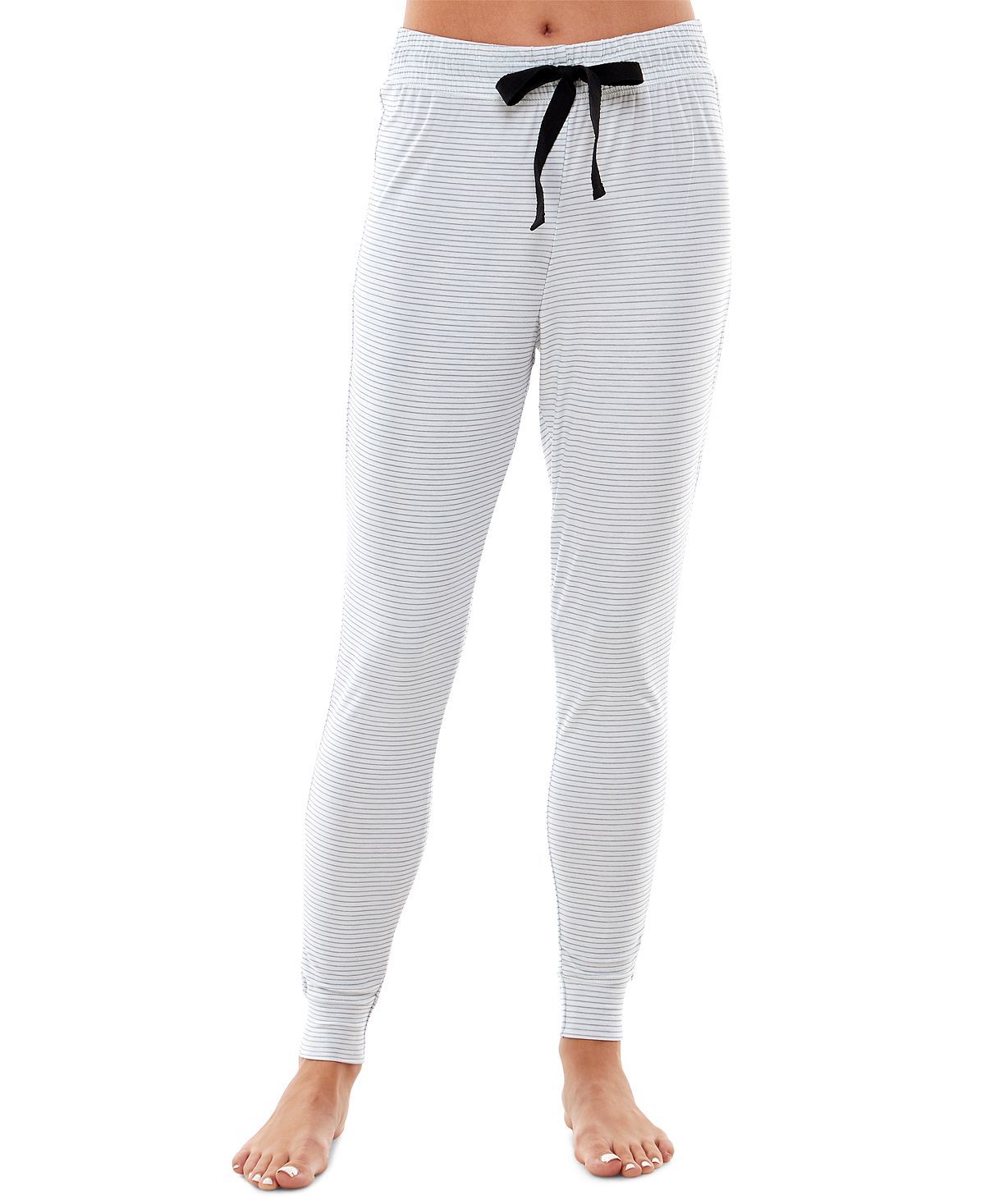 Jaclyn Intimates Yummy Jogger Pajama Pants Damsel White