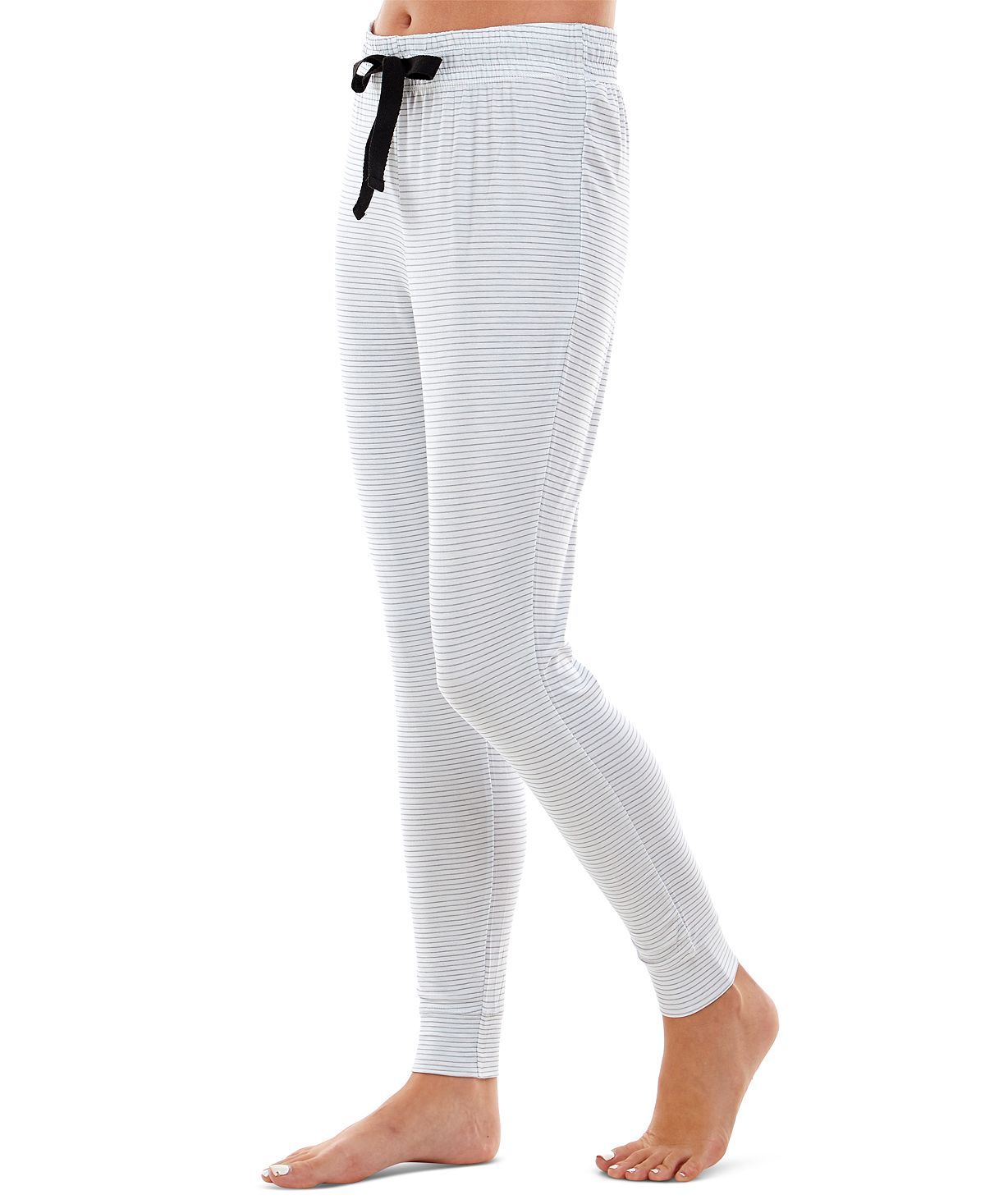 Jaclyn Intimates Yummy Jogger Pajama Pants Damsel White