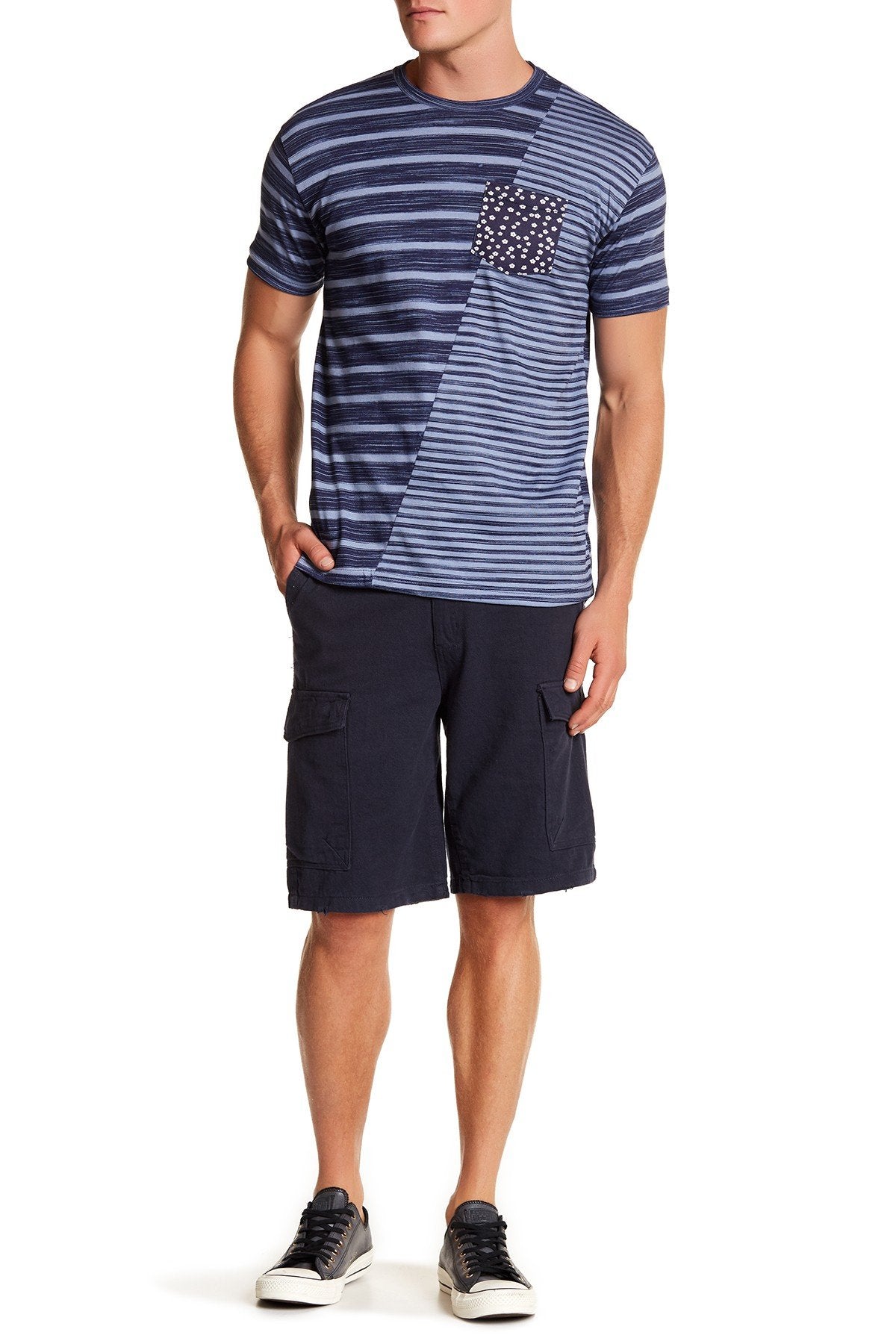 Jeffrey Banks Solid Navy Cargo Short