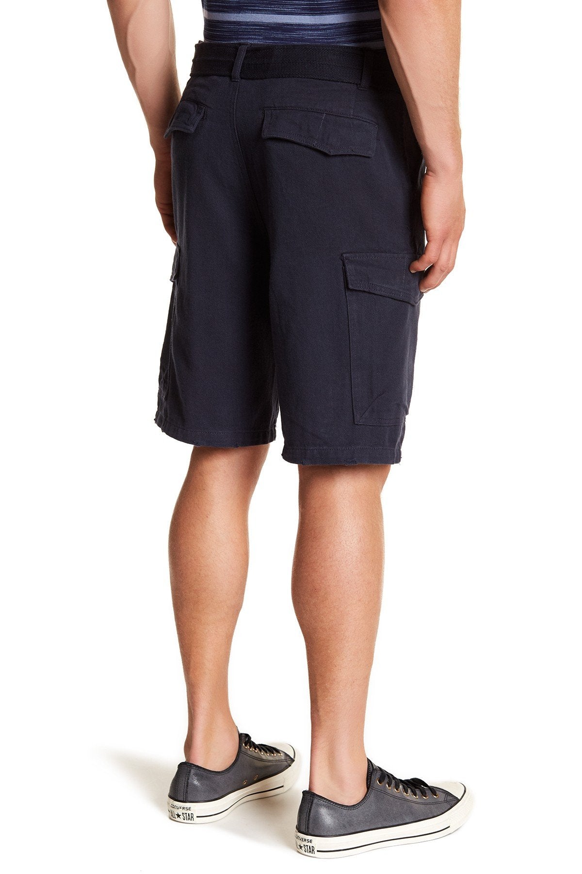 Jeffrey Banks Solid Navy Cargo Short