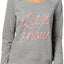 Jenni Graphic Lounge Top in Let it Snow Grey