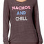 Jenni Graphic Print Comfy Lounge Top in Nachos and Chill