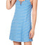 Jenni Ladder Front Scoop Neck Chemise in Blue Mini Stripe