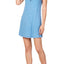 Jenni Ladder Front Scoop Neck Chemise in Blue Mini Stripe