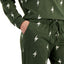 Jenni Lightning Bolt Lounge Set Olive Lightning Bolt