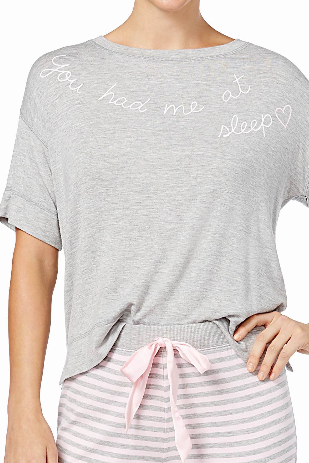 Jenni Lounge Tee in You Had Me At Sleep Grey