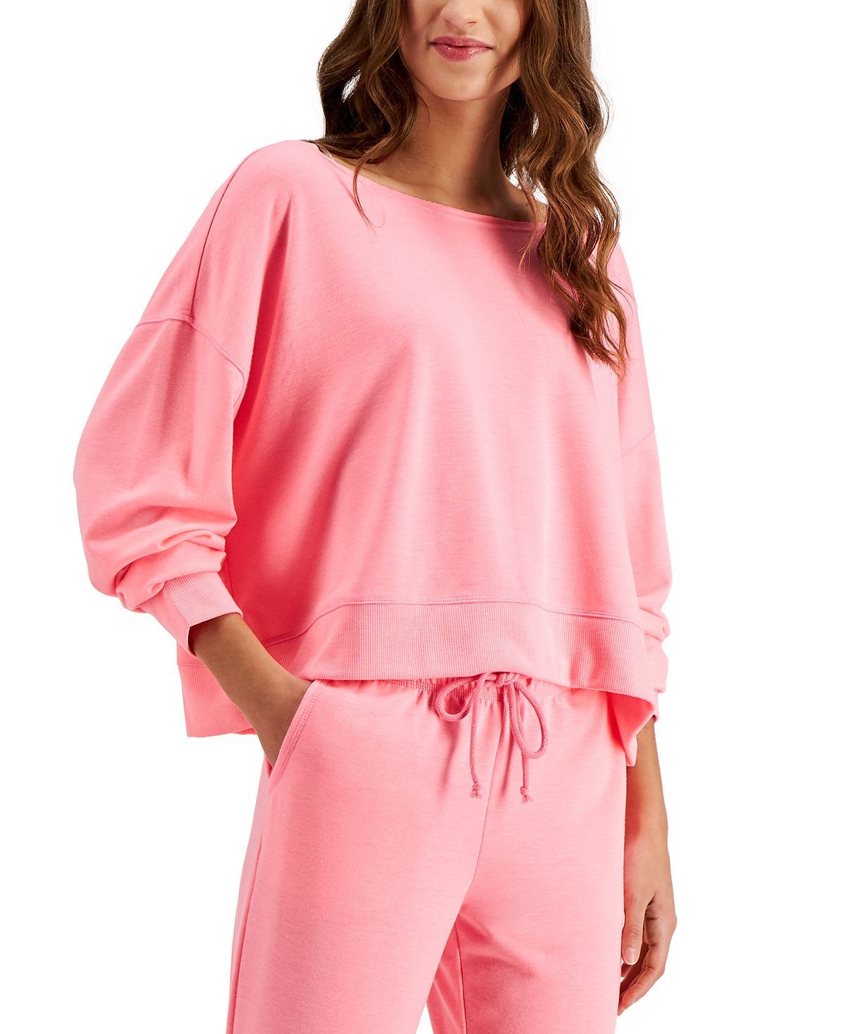 Jenni On Repeat Super Soft Crew Sleep Top Pink Fun