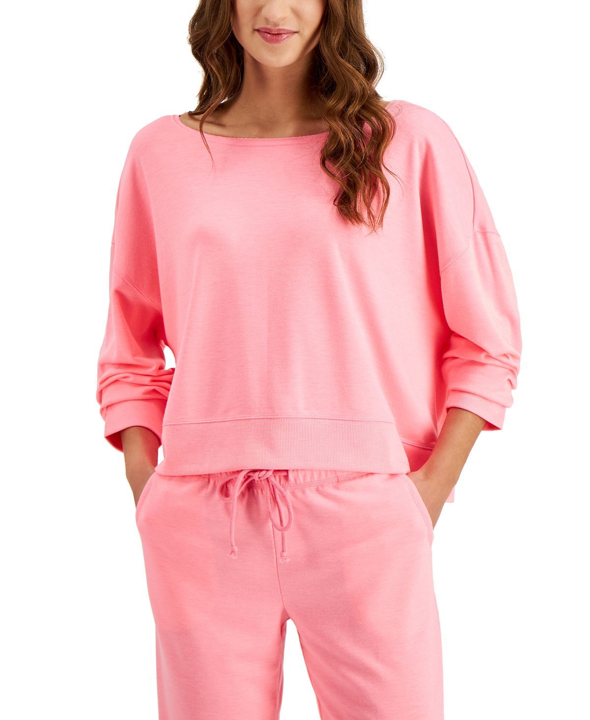 Jenni On Repeat Super Soft Crew Sleep Top Pink Fun