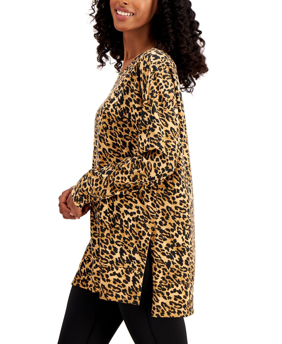 Jenni Pajama Tunic Top Leopard