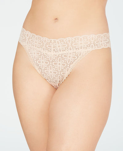 Jenni Plus One Lace Thong Underwear Chai