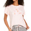 Jenni Ruffle-sleeve Pajama T-shirt Peachskin