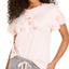 Jenni Ruffle-sleeve Pajama T-shirt Peachskin