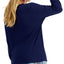 Jenni Solid Long-sleeve Pajama Top Navy Sail