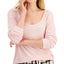 Jenni Solid Long-sleeve Pajama Top Peachskin