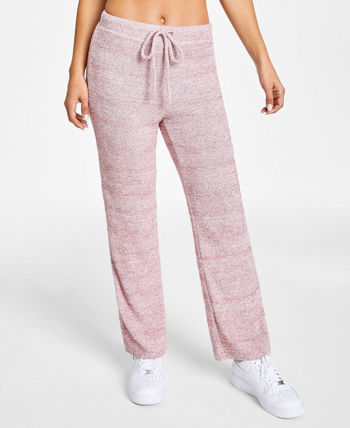 Jenni Style Not Fuzzy Knit Pants Withered Rose