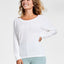 Jenni Style Not Super-soft Long-sleeve Top Washed White