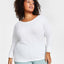 Jenni Style Not Super-soft Long-sleeve Top Washed White