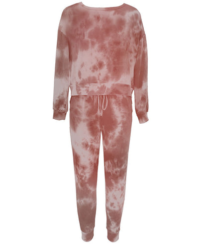 Jenni Wo Tie-dyed Loungewear Set Mauve Tie Dye 2