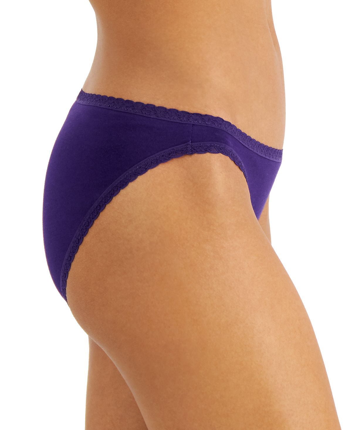 Jenni Women’s Lace Trim Bikini Underwear Purple