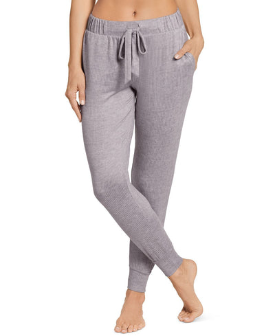 Jockey Luxe Lounge Ribbed Sleepwear Jogger Pants Mild Grey Heather