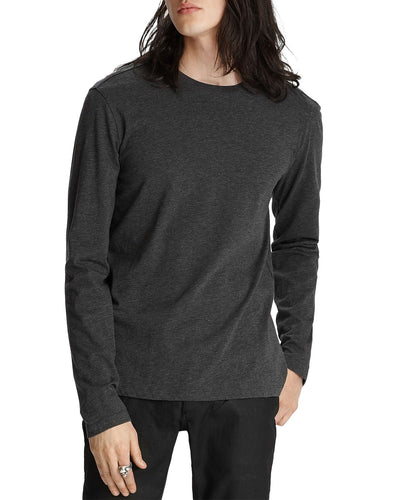 John Varvatos Collection Long-sleeve Slim Fit Tee Dark Gray Heather