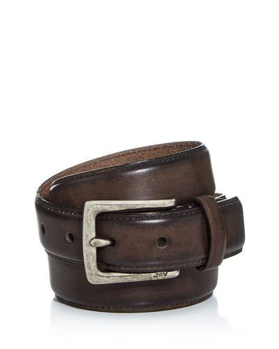 John Varvatos Star Usa Distressed Leather Belt Tan